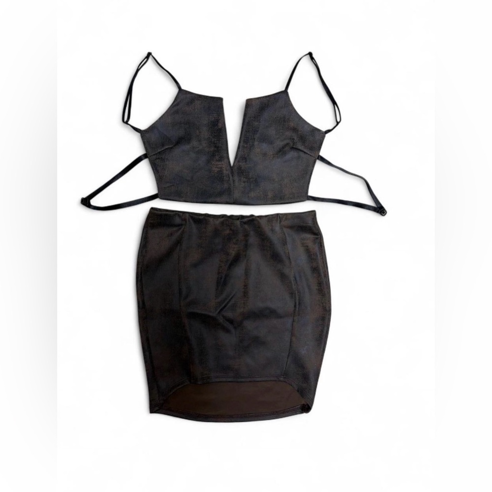 Elegant Black Women's Skirt Set